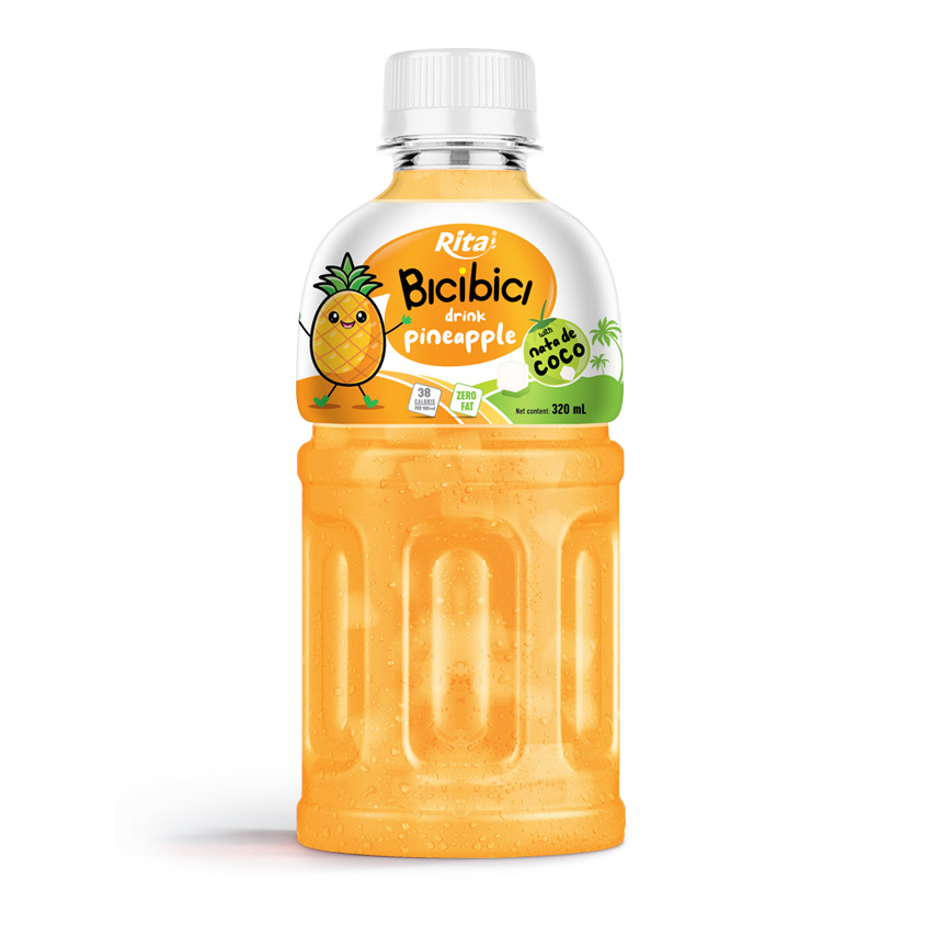 Bici Bici Drink with Nata de Coco Pineapple Flavor 320ml Bottle